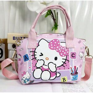 Hello Kitty Pink Mini Shoulder Tote Bag Crossbody Purse with Adjustable Strap